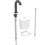 Geberit Piave - Válvula de lavabo electrónica, alimentación de red, easy to clean, negro mate 116.161.14.1