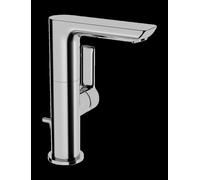 Mezclador de lavabo HANSA HANSALIGNA, de accionamiento lateral, con juego de desagüe, proyección: 116 mm, cromo, 55302203