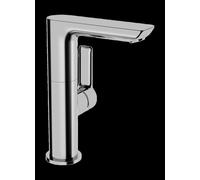 Mezclador de lavabo HANSA HANSALIGNA, de accionamiento lateral, sin juego de desagüe, con dispositivo de seguridad, proyección: 116mm, cromo, 55352203