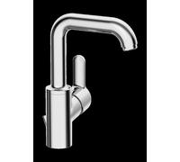 Mezclador de lavabo HANSA HANSAPRIMO, de accionamiento lateral, con juego de desagüe, giratorio, proyección: 142 mm, 49542203