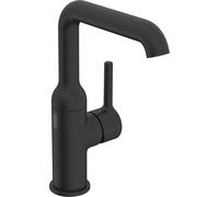 Mezclador de lavabo HANSA HANSAVANTIS Style, Bluetooth, 3V, híbrido, sin juego de desagüe, proyección 147mm, 5460220933, Color: negro mate