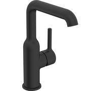 Mezclador de lavabo HANSA HANSAVANTIS Style, caño giratorio, sin juego de desagüe, proyección de 147 mm, 5455220733, Color: negro mate