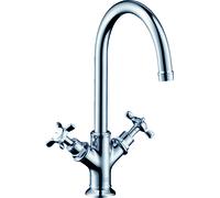 Mezclador de lavabo hansgrohe AXOR Montreux de dos manijas 210, sin juego de desagüe, 16506000, Color: cromado