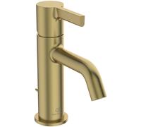 Mezclador de lavabo Ideal Standard Joy, 110 mm de proyección, con juego de desagüe metálico, BC775A2, Color: Oro cepillado