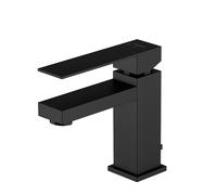 Mezclador de lavabo Steinberg serie 160, con desagüe automático, proyección 120 mm, altura 164mm, 1601000S, Color: Negro