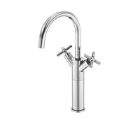 Mezclador de lavabo Steinberg serie 250, alto, giratorio, bimando, con desagüe automático, proyección de 155 mm, 2501550, Color: cromado