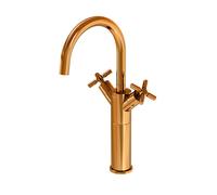 Mezclador de lavabo Steinberg serie 250, alto, giratorio, bimando, con desagüe automático, proyección de 155 mm, 2501550RG, Color: Oro rosa