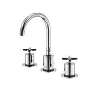 Mezclador de lavabo Steinberg serie 250, giratorio, 3 agujeros, con desagüe emergente, proyección de 150 mm, 2502000, Color: cromado