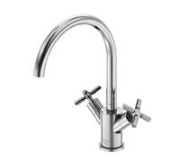 Mezclador de lavabo Steinberg serie 250, giratorio, bimando, con desagüe automático, proyección de 155 mm, 2501500, Color: cromado