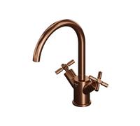 Mezclador de lavabo Steinberg serie 250, giratorio, bimando, con juego de desagüe, proyección de 155 mm, 2501500BC, Color: cobre cepillado