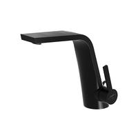 Mezclador de lavabo Steinberg Serie 260, con desagüe automático, proyección de 158 mm, 26010001S, Color: negro mate