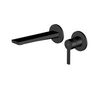 Mezclador de lavabo Steinberg Serie 260, juego preparado, montaje oculto, proyección de 205 mm, 26018143S, Color: negro mate
