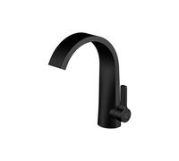 Mezclador de lavabo Steinberg serie 280, de accionamiento lateral, sin juego de desagüe, proyección de 155 mm, 2801010S, Color: negro mate