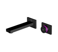 Mezclador de lavabo Steinberg serie 390, iflow, totalmente electrónico, oculto, proyección de 175 mm, 3901816S, Color: negro mate