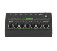 Mezclador de Ligero RGB de 6 Canales con Operaciones de Ruido Ultra bajo 6.35 Mm Interfaz Estéreo Mini Mezclador de para Guitarras Bass Bass Stage Recording Studio
