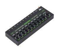 Mezclador de Línea de 10 Canales, Fuente de Alimentación Externa de la Batidora Estéreo Tipo C DC 5V RGB Efecto de Luz Control para Grabar Estudio