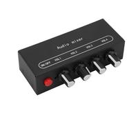 Mezclador de Línea de 4 Canales, Mezclador de Sonido Estéreo, Mini Mezclador de con Excelente Sonido, Bajo Ruido NJM4556A, Amplificadores 5X