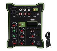 Mezclador de Línea de 5 Canales, Mezclador de Audio Profesional, Chip de Efecto Digital con Efecto de Reverberación USB Bluetooth, Interfaz USB para Teléfonos Móviles, Tabletas, Computadoras