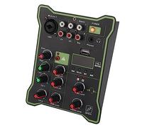 Mezclador de Línea de 5 Canales, Mezclador Profesional Mini Mezclador de Audio con Interfaz de Audio Bluetooth USB Efecto de Reverberación para Teléfonos Móviles Tabletas Computadoras, Calidad de Audi