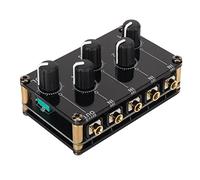 Mezclador de Línea Estéreo, 4 en 1 Salida Interfaz de Sonido Portátil de 3,5 Mm Mezclador Pasivo de Sonido Entrada de Sonido de Doble Canal Bajo Ruido para Consola de Estudio