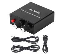 Mezclador de línea LOCADENCE, mini mezclador de sonido de aleación de aluminio, mezclador de sonido compacto con puerto de salida 2 en 1 de 3,5 mm con aislamiento de tierra común