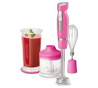 Mezclador de mano con 6 cuchillas de titanio/Ice Crash, color rosa