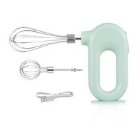 Mezclador de mano inalámbrico Mini batidor de huevos de mano eléctrico Mini mezclador de mano ajustable de 4 velocidades Mezclador eléctrico, USB Charing, 1500mAh(Verde)