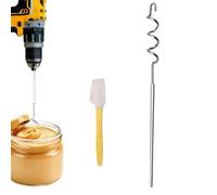 Mezclador de mantequilla de nueces, acero inoxidable, 25 cm, varilla mezcladora de cocina, resistente a la corrosión, dispositivo de mano, mezclas para mantequilla, salsa de miel, agitación