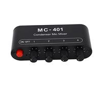 Mezclador de Micrófono de Condensador, de Mezcla de Micrófono 4 en 1 de Aleación de Aluminio para Karaoke en Casa, Tablero de Mezclas Amplificador con Interfaz de 3,5 Mm, Sonido