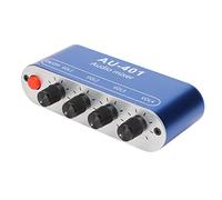 Mezclador de, Mini Mezclador de 4 en 1 Ajuste de Volumen de Salida Amplificador Selector de Sonido de 3,5 Mm Mini Mezclador Estéreo para PC Computadora Portátil Auriculares