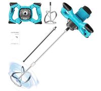 Mezclador de mortero, agitador de 2100 W, mezclador de color, mezclador de hormigón con electrónica de 6 velocidades, 0-1500 /min, transmisión de aluminio, alojamiento de agitador M14, agitador de 120