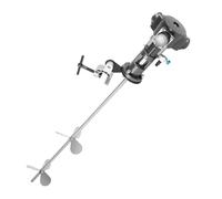 Mezclador de mortero neumático 1/2 CV, 2000 rpm, con regulación continua, tubo de mezcla de acero inoxidable de 88 cm para barriles de hasta 190 L, ideal para color/hormigón/química, a prueba de