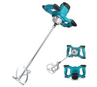 Mezclador de Paletas de Mano de 2400 W, Mezclador de Cemento Ajustable de 6 Velocidades, Herramienta de Agitación de Mezcla de Taladro Industrial Eléctrica de 0-1200 Rpm Para Pintura Lechadas Mortero