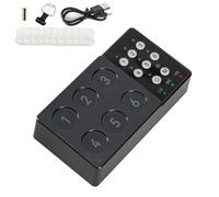 Mezclador de pigmentos para tinta de tatuaje, agitador magnético de pigmentos con 10 vasos, control de canal independiente de 6 orificios, batería de 2500 mAh, 3 velocidades ajustables(Black)