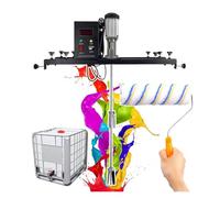 Mezclador de pintura eléctrico con servomotor de imán permanente y doble impulsor centrífugo, cuerpo de acero inoxidable, for mezclar pintura y con cepillo giratorio.