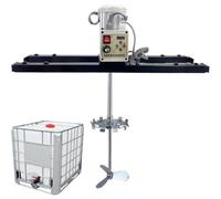Mezclador de pintura eléctrico de 2100 W, agitador IBC, máquina mezcladora de tanque eléctrico con soporte for colgar, ajustable de 75 a 120 cm, for agitar pintura(C)