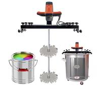 Mezclador de pintura eléctrico de 3000 W, mezclador de pintura IBC, varilla agitadora/impulsor de acero inoxidable de 900 mm, ajustable de 70-125 cm, for agitar pintura, revestimiento, pegamento, ceme
