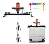 Mezclador de pintura eléctrico de 3000 W, mezclador de pintura IBC, varilla agitadora/impulsor de acero inoxidable de 900 mm, ajustable de 70-125 cm, for agitar pintura, revestimiento, pegamento, ceme