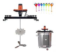 Mezclador de pintura eléctrico de 3000 W, mezclador de pintura IBC, varilla agitadora/impulsor de acero inoxidable de 900 mm, ajustable de 70-125 cm, for agitar pintura, revestimiento, pegamento, ceme