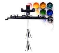 Mezclador de pintura eléctrico de 3280 W con tanque, con soporte, hélice plegable, velocidad ajustable, ideal for estudio y decoración del hogar.(A)