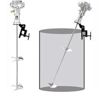 Mezclador de pintura eléctrico neumático, herramienta de mezcla con agitador de aire, máquina de agitación de pintura de alta velocidad para tinta y tinte, mezclador de pintura de alta resistencia pa