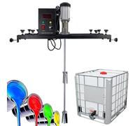 Mezclador de pintura IBC, máquina mezcladora de tanque eléctrico de 980 W con soporte y hélice plegable, agitador de aire mezclador neumático de 0-3000 rpm for agitar pintura(A)