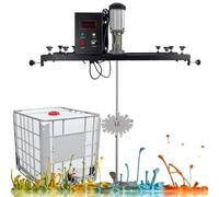 Mezclador de pintura IBC, máquina mezcladora de tanque eléctrico de 980 W con soporte y hélice plegable, agitador de aire mezclador neumático de 0-3000 rpm for agitar pintura(B)