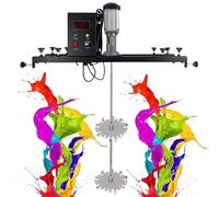 Mezclador de pintura IBC, máquina mezcladora de tanque eléctrico de 980 W con soporte y hélice plegable, agitador de aire mezclador neumático de 0-3000 rpm for agitar pintura(C)