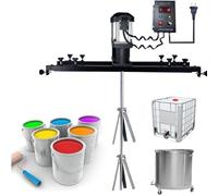 Mezclador de pintura industrial, agitador eléctrico de alta velocidad de 1580 W con hoja de doble impulsor de 400 mm y colgador de soporte