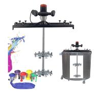 Mezclador de pintura, mezclador eléctrico de tanque con soporte de 3000 W, mezclador neumático comercial con soporte, alcance telescópico de 72 a 120 cm(C)