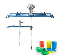 Mezclador de pintura neumático: agitador de acero inoxidable con velocidad ajustable, herramienta de mezcla de aire con soporte for adhesivo, lubricante, pintura, resina(Large five-cylinder)