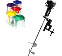 Mezclador de pintura neumático, agitador de aire de 2500 rpm, mezclador alimentado por aire con abrazadera portátil, presión de trabajo 6-8 kg, longitud de la varilla 830 mm, diámetro de la hoja 140