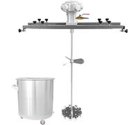 Mezclador de pintura neumático, agitador de aire de 265 galones para barriles abiertos grandes, hélice plegable de 720-1200 mm con colgador de soporte, ideal para pintura, pegamento, tinte, mezcla de