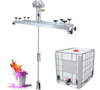 Mezclador De Pintura Neumático, Agitador De Aire IBC De 1 Tonelada, Velocidad De 0-1800 RPM, Con Cuchilla Agitadora De Acero Inoxidable, Para Materiales De Revestimiento De Pintura Agitador Disolvente